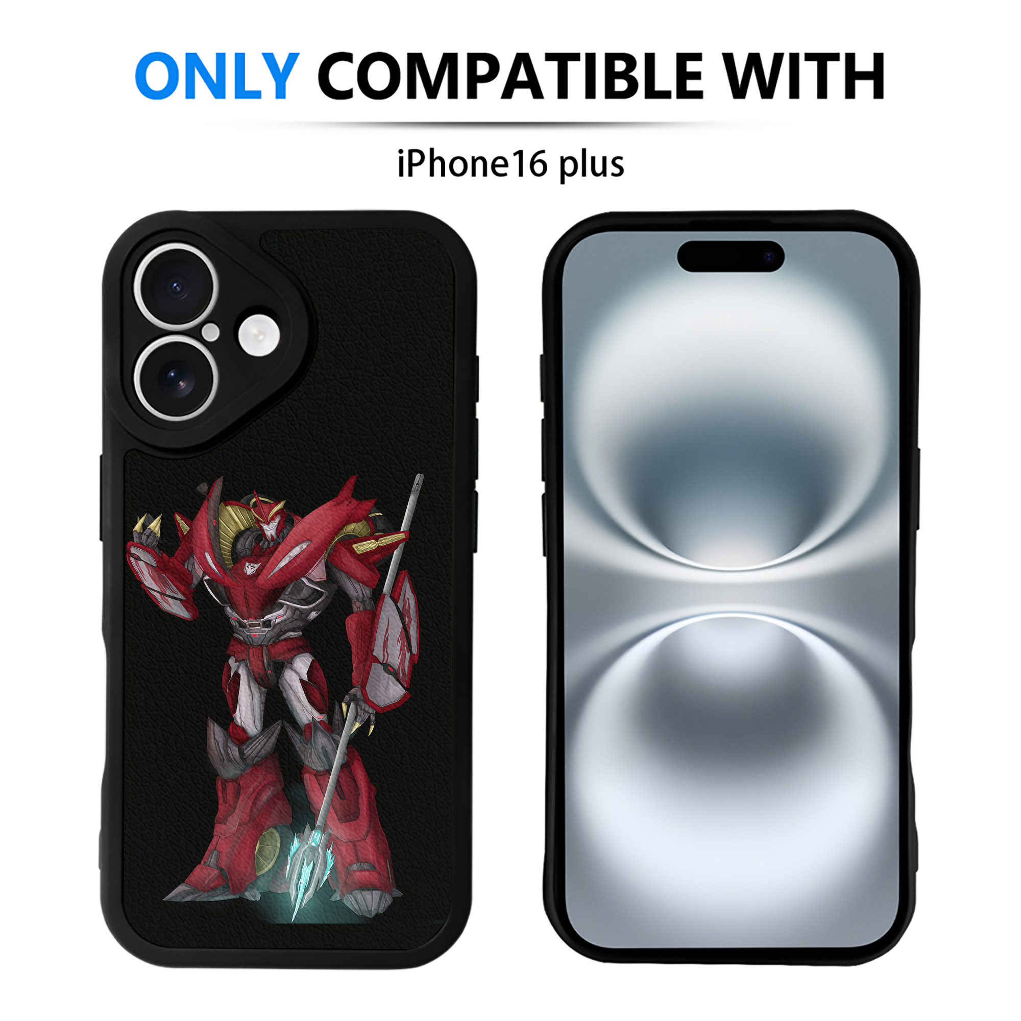 （画像用） Transformers トランスフォーマー 【iPhone 16シリーズ対応】シリコンスマホケース（レザー調） 材質：シリコン